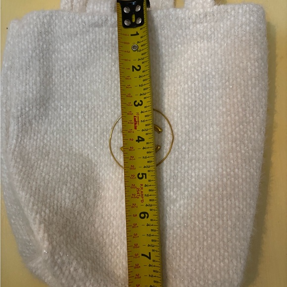 CHANEL Cream Wool Tote with Gold Logo - Picture 6 of 6